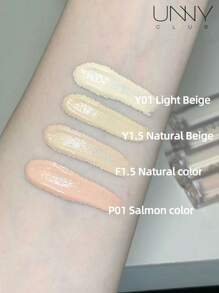 unny club 6克持久遮瑕笔，适合干性肌肤，液体遮瑕膏，色彩校正，轻盈水润，高遮瑕力，持久不脱妆，遮盖瑕疵，保湿提亮，浅米色 - P01鮭魚色 - 查看 7