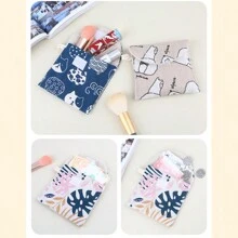 大容量卫生巾收纳袋，适合学生、女生，可收纳化妆品、首饰、便携式经期用品，也可作为化妆包、护肤包、洗漱包、旅行必备、邮轮必备、宿舍必备、婚礼伴娘礼物、妈妈礼物、生日礼物、送给朋友和老师的礼物、家居装饰、浴室客厅卧室装饰、唇油收纳、指甲油收纳、化妆品旅行洗漱包、礼品收纳、拉链配件、指甲油收纳、女士礼物、圣诞礼物、女士礼物创意 - 彩色 - 查看 3