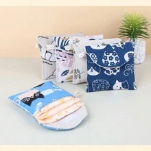 大容量卫生巾收纳袋，适合学生、女生，可收纳化妆品、首饰、便携式经期用品，也可作为化妆包、护肤包、洗漱包、旅行必备、邮轮必备、宿舍必备、婚礼伴娘礼物、妈妈礼物、生日礼物、送给朋友和老师的礼物、家居装饰、浴室客厅卧室装饰、唇油收纳、指甲油收纳、化妆品旅行洗漱包、礼品收纳、拉链配件、指甲油收纳、女士礼物、圣诞礼物、女士礼物创意 - 彩色 - 查看 2