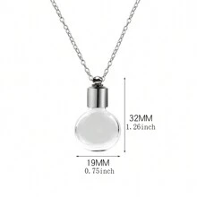 1入diy水滴可開啟的鏈子項鍊,男女適用的水晶香水瓶血瓶吊墜頸帶珠寶項鍊