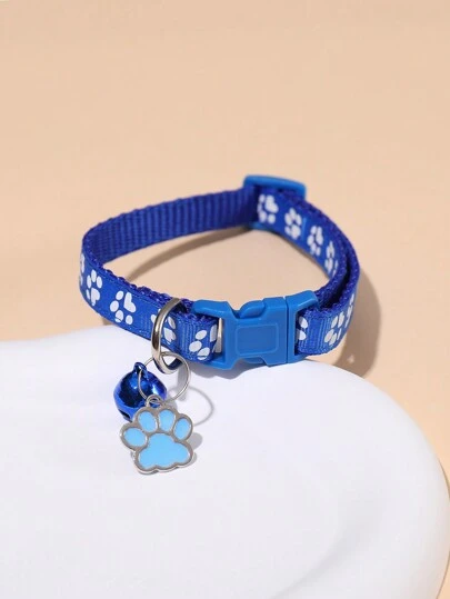 1 Pieza Colgante De Diseño De Huella De Pata Para Collar De Mascotas, Adecuado Para Gatos Y Perros Pequeños