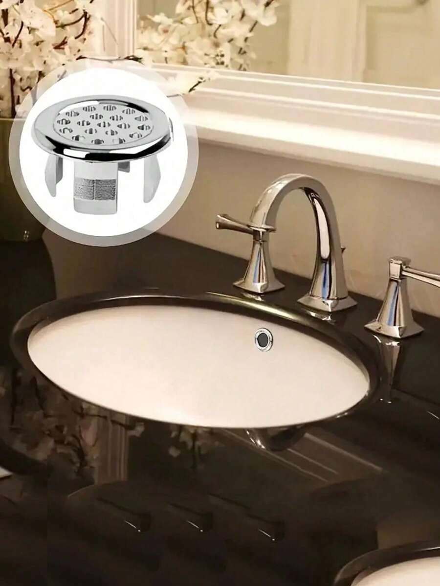 10pcs/Pack Plastic Bathroom Kitchen Basin Sink, Overflow Cover Ring