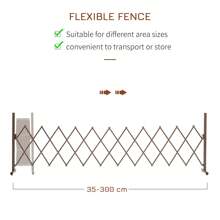 Recinzione per Giardino a Larghezza Regolabile, Steccato per Giardino Multiuso in Metallo e Alluminio, 300x31x103.5 cm, Marrone Scuro - Caffè Marrone - Visualizzare 5