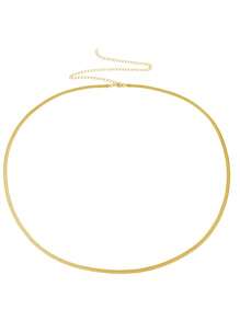 Nooxian 1pc Simple Stainless Steel Chain Design Women's Waist Chain - Yellow Gold - View 3