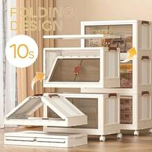 Multi-Functional Storage Cabinet, Multi-Layer Storage Cabinet, Household Plastic Clothes Toy Snack Cabinets, Kitchen Bedroom Living Room Multi-Scene Storage Organizer - 2 Layer - View 3