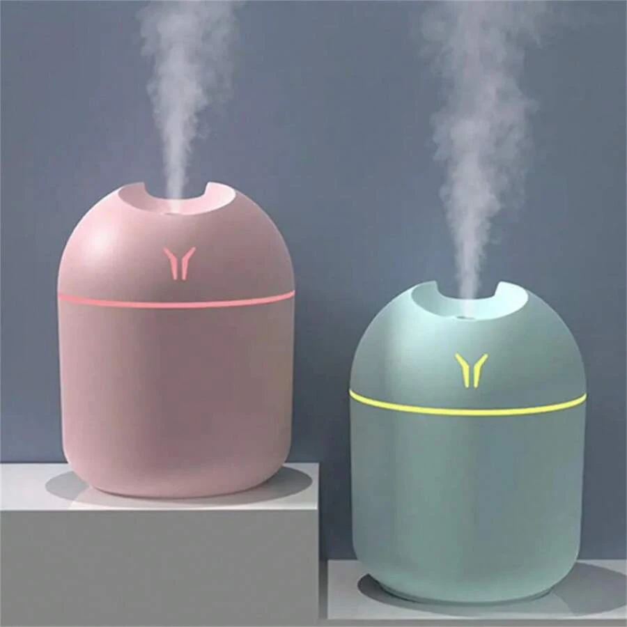 1pc Mini Usb Air Humidifier (With Large Fog Volume) For Home/Office/Car + Aromatherapy Diffuser