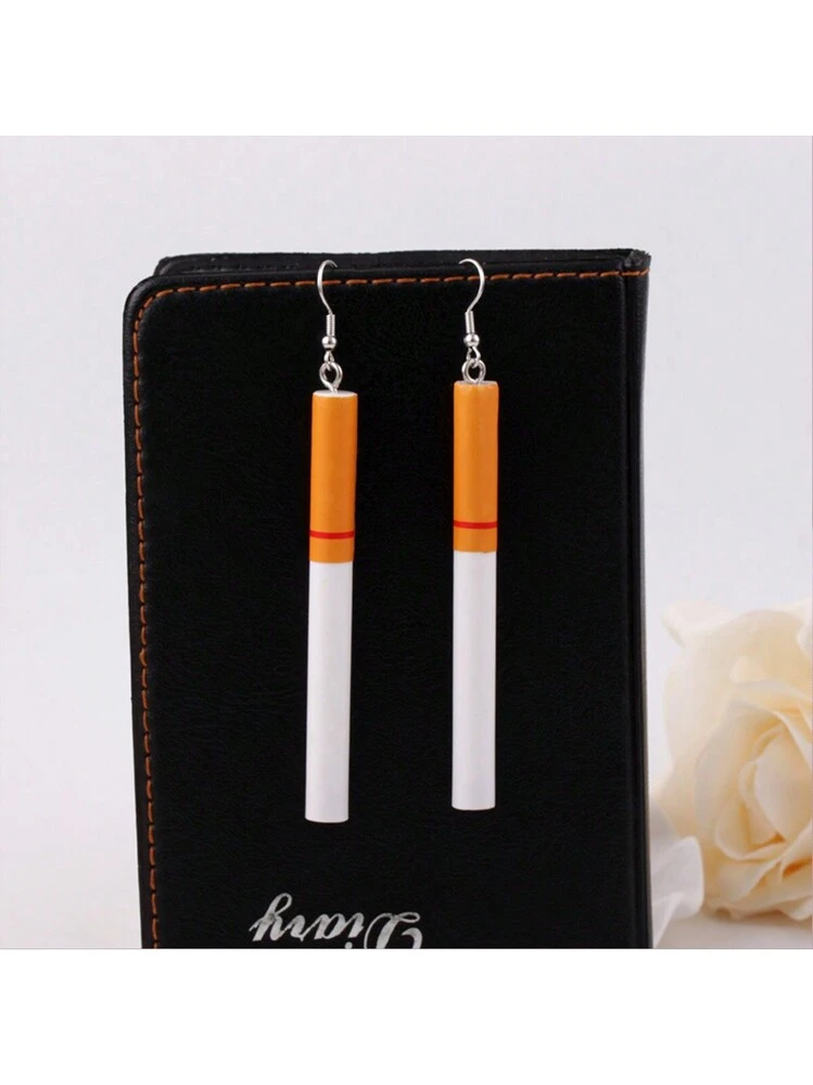 Funny & Unique Cigarette Butt Ear Jewelry, Realistic Cigarette Earrings