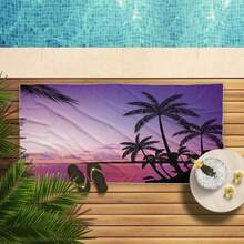 1片大型海灘浴巾,景觀設計,旅行和度假必備禮物,游泳池浴巾,露營,適用於成人,女性,男性,海灘必需品,度假禮物 - 彩色 - 查看 1