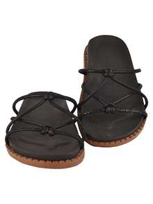 Women Flat Sandals - màu đen - Xem 5