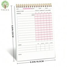 Trees Simplified Fitness Journal For Women & Men - B5 Workout Journal/Wellness Planner Daily Exercise Log Book To Weight Loss, Gym, Muscle Gain, Bodybuilding Progress - Pink - View 8