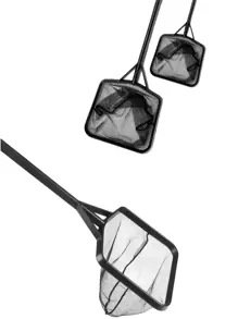 1pc Black Long Handle Fish Tank Net Dip Net Suitable For Small Pet Fish Aquarium Accessories Skimming Net Fishing Net