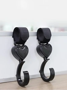 2pcs Baby Stroller Hook With Heart-Shaped For Hanging Pet Cart, Baby Bed, Bicycle, Electric Vehicle, Multifunctional 360 Degree Rotating Hook For Daily Use