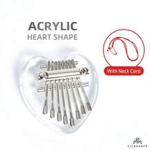 迷你八鍵拇指琴,便攜式可愛的桃花心木卡林巴樂器,多種風格的可穿戴吊飾禮物 - 彩色 - 查看 14