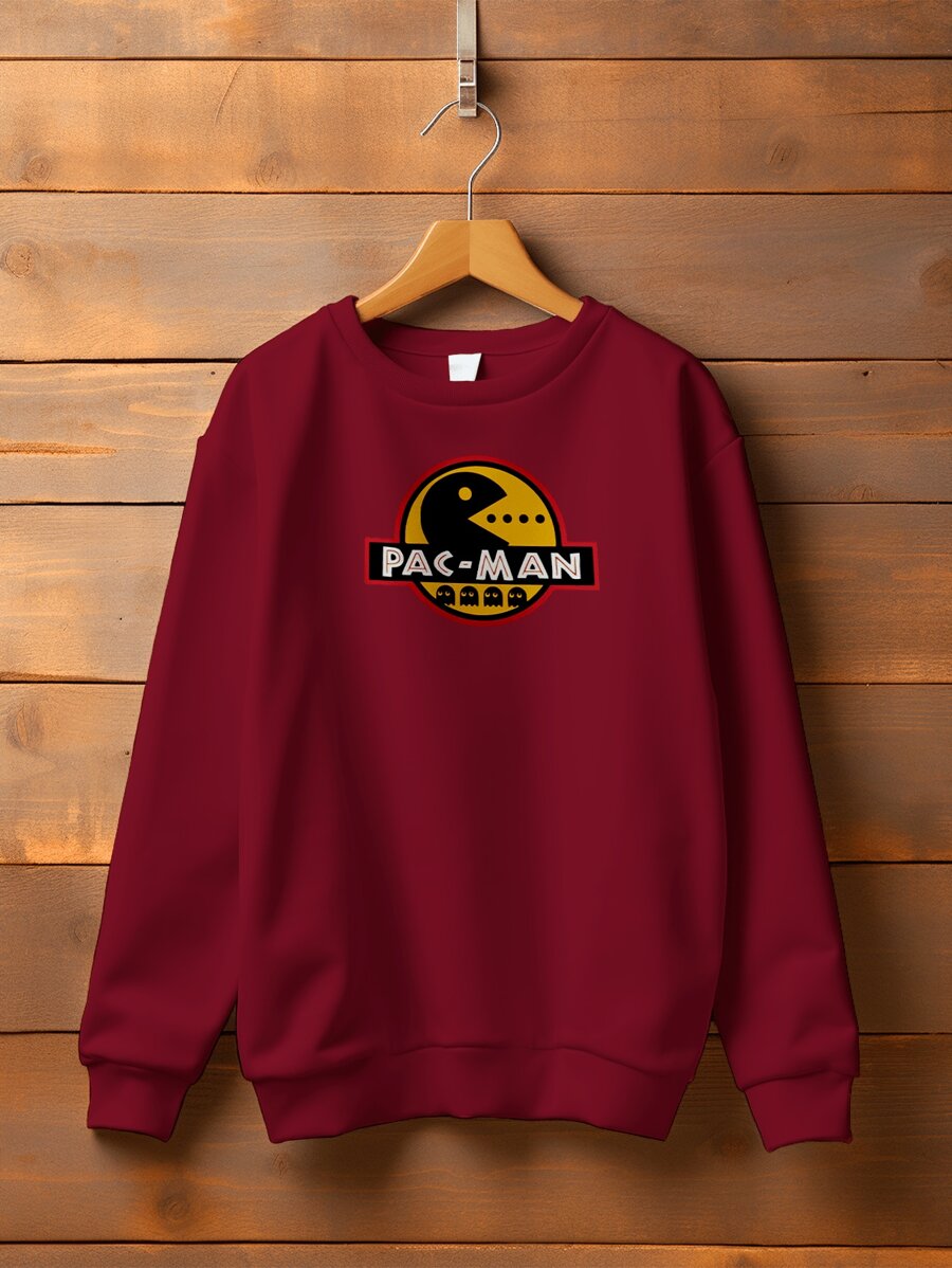 Men Sweatshirts - 紫紅色 - 查看 1