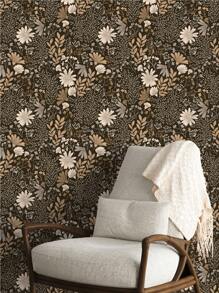 Giấy dán tường tự dính họa tiết hoa Bohemian màu nâu, kích thước 17,7 inch * 6,5/9,8 feet, chống thấm nước, có thể tháo rời, dùng để trang trí nhà cửa, tranh dán tường và trang trí phòng. - Nhiều màu - Xem 8