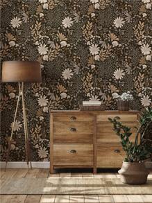 Giấy dán tường tự dính họa tiết hoa Bohemian màu nâu, kích thước 17,7 inch * 6,5/9,8 feet, chống thấm nước, có thể tháo rời, dùng để trang trí nhà cửa, tranh dán tường và trang trí phòng. - Nhiều màu - Xem 3