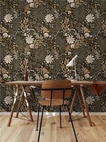 Giấy dán tường tự dính họa tiết hoa Bohemian màu nâu, kích thước 17,7 inch * 6,5/9,8 feet, chống thấm nước, có thể tháo rời, dùng để trang trí nhà cửa, tranh dán tường và trang trí phòng. - Nhiều màu - Xem 6