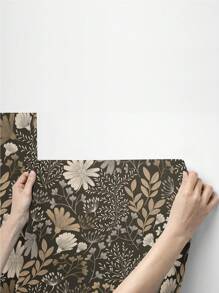 Giấy dán tường tự dính họa tiết hoa Bohemian màu nâu, kích thước 17,7 inch * 6,5/9,8 feet, chống thấm nước, có thể tháo rời, dùng để trang trí nhà cửa, tranh dán tường và trang trí phòng. - Nhiều màu - Xem 11