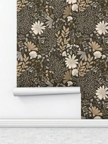 Giấy dán tường tự dính họa tiết hoa Bohemian màu nâu, kích thước 17,7 inch * 6,5/9,8 feet, chống thấm nước, có thể tháo rời, dùng để trang trí nhà cửa, tranh dán tường và trang trí phòng. - Nhiều màu - Xem 10