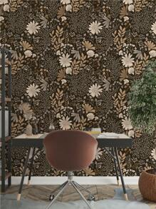 Giấy dán tường tự dính họa tiết hoa Bohemian màu nâu, kích thước 17,7 inch * 6,5/9,8 feet, chống thấm nước, có thể tháo rời, dùng để trang trí nhà cửa, tranh dán tường và trang trí phòng. - Nhiều màu - Xem 9