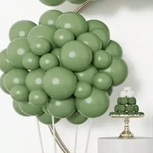 60 个 5 英寸鼠尾草绿色乳胶气球,5/10/12/18 英寸鼠尾草绿色乳胶气球,适用于生日婚礼毕业周年派对装饰, - 鼠尾草綠 - 查看 5