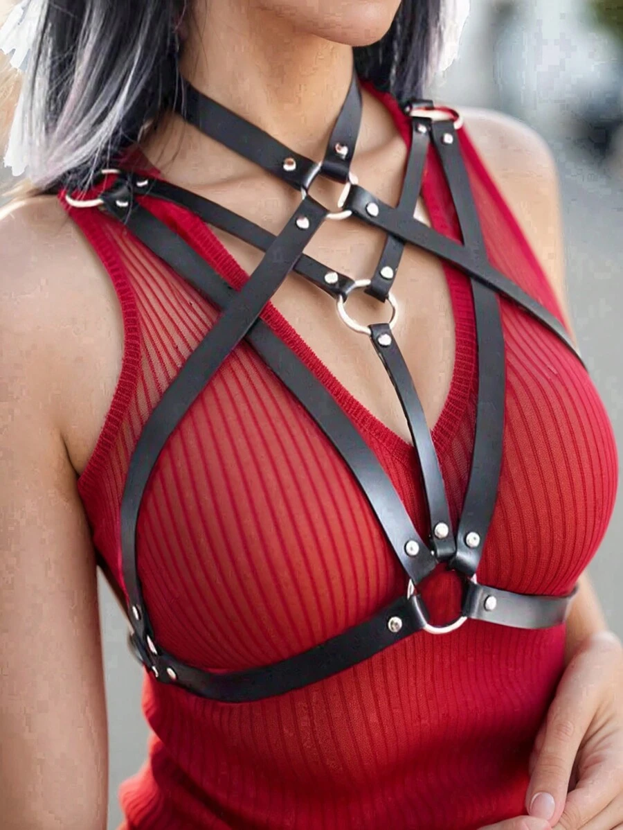 Women Handmade Harness Cage Bra Gothic Harajuku Sexy Lingerie Erotic