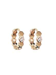 GAGAFEEL 1 Pair Elegant & Fashion S925 Sterling Silver Honeycomb Design Ear Buckle Light Luxury High Sense Ear Hoop Earrings French Retro Ear Accessories For Women Jewelry Accessories Gift For Girl/Women/Girlfriend/Mother Fine Jewelry