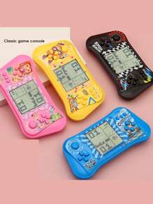 1pc Classic Handheld Game Console - Russian Block Big Screen, Vintage Pocket Game Player, Batteries Not Included
