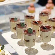 10pcs 150ml Heart-Shaped Pudding Cup, Clear Vertical Mousse Dessert Cup, Ideal For Wedding Party Dessert Decoration - Clear - View 7