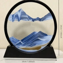 創意家居裝飾流沙沙漏,適用於客廳,辦公室,桌面,書架,豪華藝術沙漏 - 彩色 - 查看 2