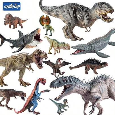 [Has Children's Certificate] Realistic Dinosaur Model Toy Wild Animal Figurine Sensory Toy And Party Gift, Suitable For Kids Or Girls And Boys Room Decoration