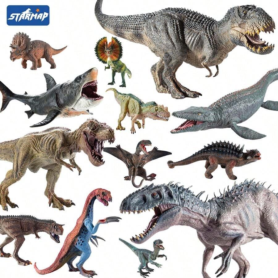 [Tem certificado infantil] Brinquedo modelo de dinossauro realista, estatueta de animal selvagem, brinquedo sensorial e presente de festa, adequado para decoração de quarto de crianças ou meninas e meninos