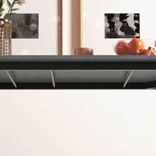 HOMCOM Table à manger extensible table de cuisine design moderne avec grand plateau 6 personnes cadre en acier gris foncé - Gris - Voir 9