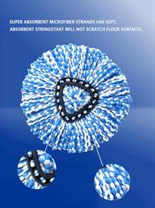 FoBianJie 2/3/6 Piezas De Cabezales De Recambio De Mopa De Microfibra, Cabezales De Repuesto De Mopa Rellenable, Paño De Recambio Para Mopa Lavable Y Duradero, Cabezal De Mopa De Eliminación De Polvo, Uso En Seco Y Húmedo, Fácil De Limpiar, Suministros De Limpieza, Suministros Escolares - multicolor - Ver 6