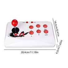 Consola De Videojuegos Arcade Con Joystick Inalámbrico X6, Reproductor Con Más De 2000 Juegos Portátiles Para El Hogar Para Instalar Y Descargar Juegos Libremente - Rojo y blanco - Ver 5