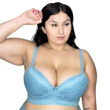Plus Size Bras & Bralettes - 青碧色 - 查看 1