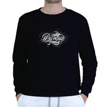 Men Plus Size T-Shirts - 黑色 - 查看 1