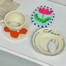 500個紫色圓形毛球花杯墊,吸水能力強的毛球杯墊,圓形杯墊,產品內容包括:500個紫色毛球,混合1、1.5和2cm大小以及1瓶膠水,桌面保護杯墊,手工製作,防刮,厚實耐用的毛氈杯墊,可吸水,耐磨損,多彩手工製作,家居廚房裝飾圓球杯墊禮盒,非常適合編織花環,diy工藝和裝飾,耐高溫,厚實耐用的多彩吸水杯墊 - 紫色 - 查看 8