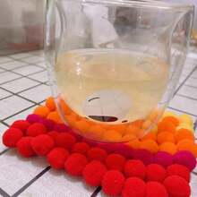 500個紫色圓形毛球花杯墊,吸水能力強的毛球杯墊,圓形杯墊,產品內容包括:500個紫色毛球,混合1、1.5和2cm大小以及1瓶膠水,桌面保護杯墊,手工製作,防刮,厚實耐用的毛氈杯墊,可吸水,耐磨損,多彩手工製作,家居廚房裝飾圓球杯墊禮盒,非常適合編織花環,diy工藝和裝飾,耐高溫,厚實耐用的多彩吸水杯墊 - 紫色 - 查看 9