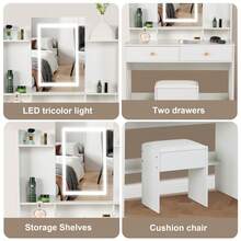 Vanities & Vanity Benches - White - View 6