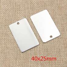 10pcs Rectangle Charms Pendant Stainless Steel DIY Jewelry Making Accessories