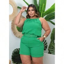 Plus Size Co-Ords - Green - View 1