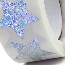 500pcs/Roll Holographic Star Shaped Stickers Labels Back To School - Multicolor - View 5