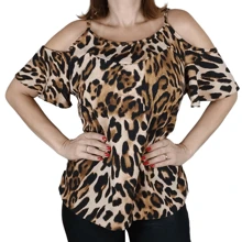 Women Blouses - 動物印花 - 查看 2