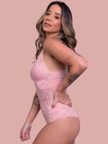 Women Sexy Bodysuits - 淺粉色 - 查看 3