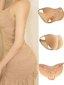 1 pièce Pantalon respirant à faux fesses pour l'extérieur et les sports d'été. Sous-vêtements de maintien corporel invisibles et respirants, sans trace, soulevant les hanches, confortables, avec des fesses en forme de triangle. Short gaine amincissant pour le ventre, ceinture lombaire amincissante pour le corset