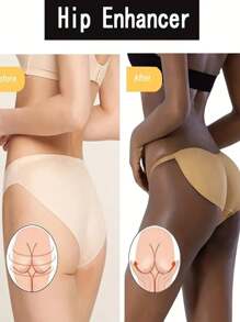 1 pièce Pantalon respirant à faux fesses pour l'extérieur et les sports d'été. Sous-vêtements de maintien corporel invisibles et respirants, sans trace, soulevant les hanches, confortables, avec des fesses en forme de triangle. Short gaine amincissant pour le ventre, ceinture lombaire amincissante pour le corset