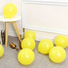 60 个 5 英寸黄色乳胶气球，5/10/12/18 英寸黄色乳胶气球，适用于生日、婚礼、毕业典礼、周年派对、庆祝装饰返校情人节 - 黃色 - 查看 10