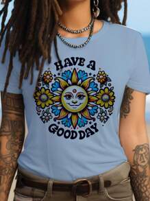 Women T-Shirts - 霧霾藍 - 查看 1