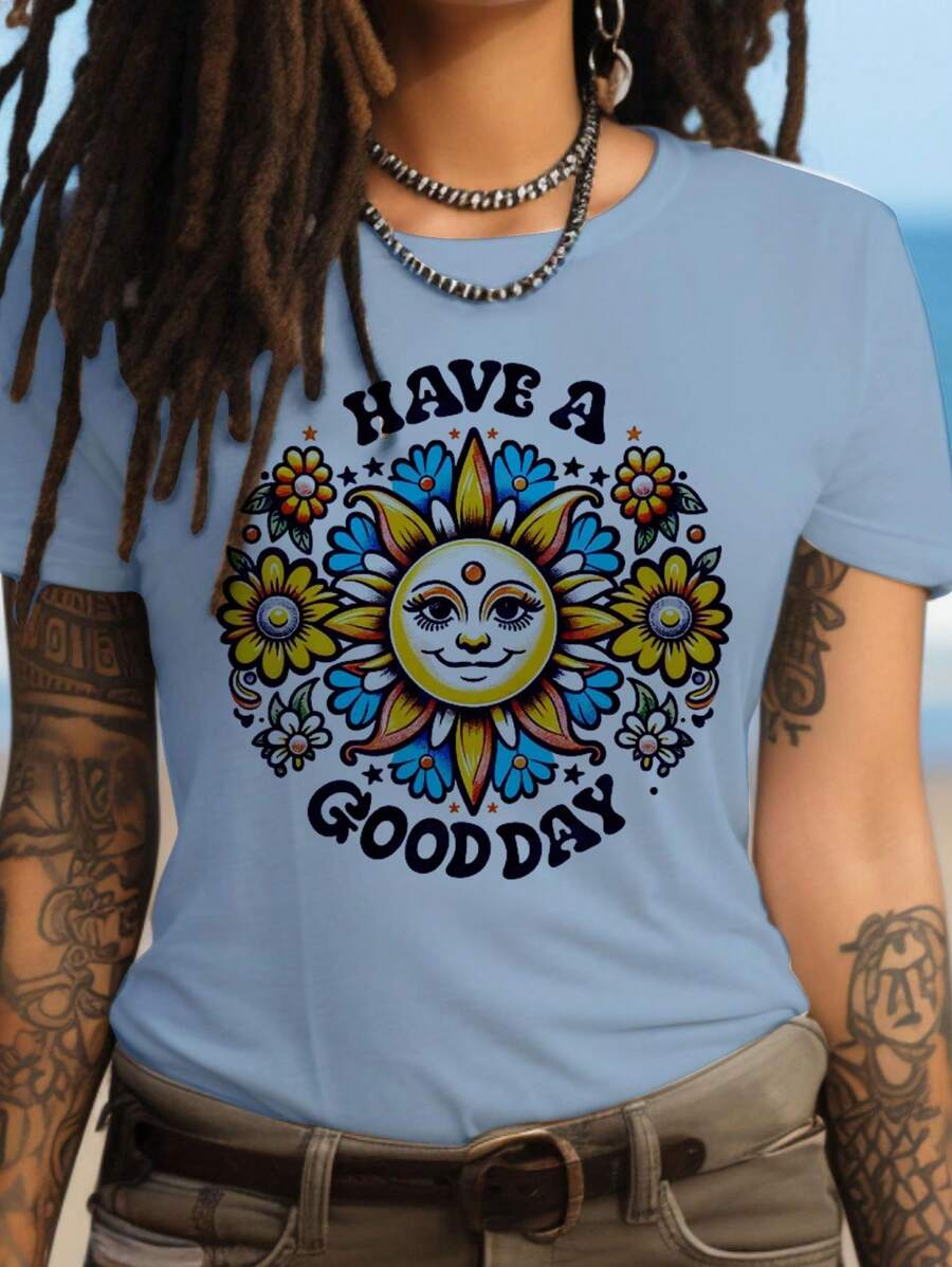 Women T-Shirts - 霧霾藍 - 查看 1